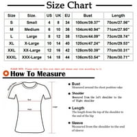 Ženski modni casual s V-izrezom Geometrijski print kratkih rukava T-majice na vrhu bluze xl