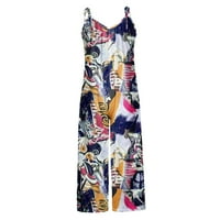Ženska ljetna majica Ležerne prilike kratki rukav V-izrez Solid Color Labav šifon Shir, Bijela, XXL,