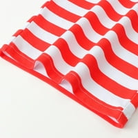 Yuwull 4. jula haljina Američka zastava Skraćena rukava Srednja haljina za žene zvijezde Stripes Grafička