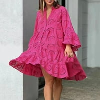 Ljetne haljine za prodaju za žene za žene bez rukava za tisak cvjetnog uzorka Okrugli izrez Mini Slim