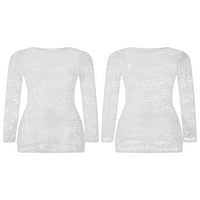 Fragarn Women Ljeto Plus Veličina Tunic vrhovi kratkih rukava CRAT CREW CALEST Bluza Bluza