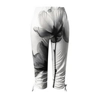 Pamučne pamučne pamučne gaće za žene svestrane i moderne čvrste boje casual ravne široke pantalone za