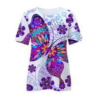 Aurouralna ženska odjeća za čišćenje ženskog ljeta Nova povremena majica sa punim bojama V-izrez
