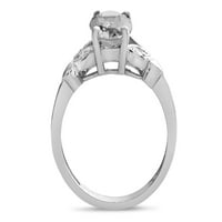 Sterling srebrni prsten za žene - muškarci narančasti jantar dragulje Srebrna prstena Veličina studenog