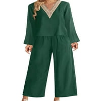 Ženska ležerna salon plus size TrackSit pidžamas setovi duks dva odjeća Cardigan setovi Pink XL