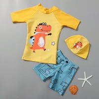 Gubotare Toddler Boy Outfit Set Tie-Dye s kapuljačom s kapuljačom Hlače Set opreme, Crvena 6- meseci