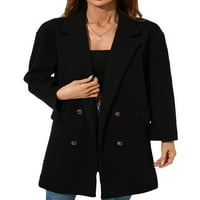 Strugten Ženski džemper sa kapuljačom zimski topli vuna sa zatvaračem pamučna kaput Otiska ženske majice