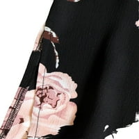 Ženska ležerna modna rezidena haljina s dugim rukavima O-izrez