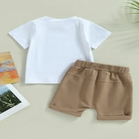 Amiliee Beby Boy Outfit set bez rukava prugasti prsluk i kratke hlače Ljetna dojenčad Dječak set odjeće