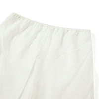 Bijela bluza za žene za odrasle modne kratkih rukava okrugli vrat Printing Ležerne prilike majice Majica Majica Žene vrhovi, tinesi i bluze, bijeli, xxl