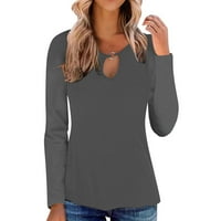 Ljetne štedne vrhove za žene, tagold ženska modna tiskana labava majica rukava bluza okrugli vrat casual
