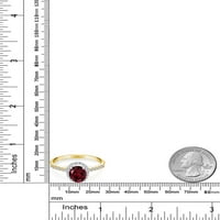 0. CT sjajan okrugli rez prirodni peridot 14K ružičasti zlatni izjava Veličina zvona 3,5