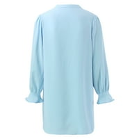 Dame Flowy Tunic Bluse Casual Dailywer majica V izrez Loose Loungewear Majica TEE br. XL