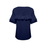 Saodimallsu ženski pad Striped V rector gumba u boji Bluza Henley Tunic bluza