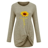 Ženski ljetni vrhovi prevelika modna tiskana čipka majica V-izrez kratkih rukava s kratkim rukavima