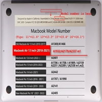 Kaishek Hard zaštitni poklopac školjke Kompatibilan je s MacBook Air 13 s ne retina zaslon bez USB-C