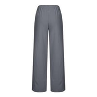 Print ženske elastične modne hlače posteljina pamučna labava struka Ljetne casual hlače