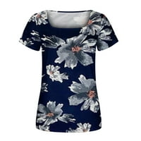 Ljetni vrhovi za žensku majicu kratkih rukava Dressy casual čipke bluze modni kukir majica labavi fit