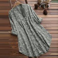 Akiihool Womens Ljetne haljine Ležerna haljina za žene V izrez kratkih rukava, pune boje, ležerne haljine
