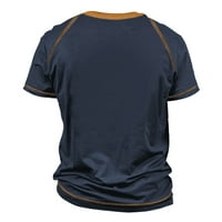 Hueook majice za žene plus veličine dugih rukava V izrez čvrste boje u boji blok modni ležerni bluza