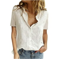 Ženske bluze bluza Ženski plus kratki rukav casual grafički grafički otisci Ljetne V-izrezne majice