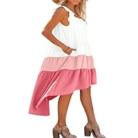Ležerne haljine za žene čišćenje trendi slatka V-izrez tisak ljetnih kratkih rukava haljina