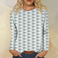 Ženske majice prevelike crtane košulje ispisane o-vrat rukave top labave ležerne mješavine tuničke bluze