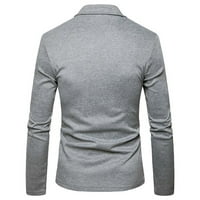 Zunfeo kožna jakna za muškarce - zip-up solid slim fit classic s dugim rukavima pukovnik casual fau