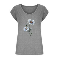 Leptir blagoslovljena majica za žene suncokret slatke grafičke majice priroda cvjetni majica casual