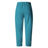 Dador Muške sjajne gamaše od pune boje sjajne mršave hlače za joga teretanu trčanje plavo l