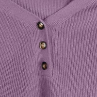 Eytino Cardiganski džemperi za žene za žene s dugim rukavima Knit ramena otvorena prednja s pritiskom
