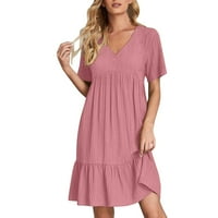 Ležerna haljina za ženske cvjetne tiskarske plaže bez rukava Long Maxi Labava haljina
