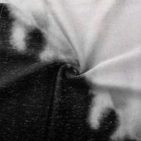 Yinguo Ženski Ljetni ruffle V izrez kratki rukav čvrsti ispis Ležerne prilike Dressy Tory