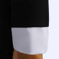 Iopqo majice za žene ženske jesenske i zimske čvrste boje čipke čipke šuplje majica s dugim rukavima