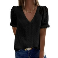 Cacommmark pi ženski vrhovi plus veličine košulja za čišćenje tiskane labave bluze s rukavima